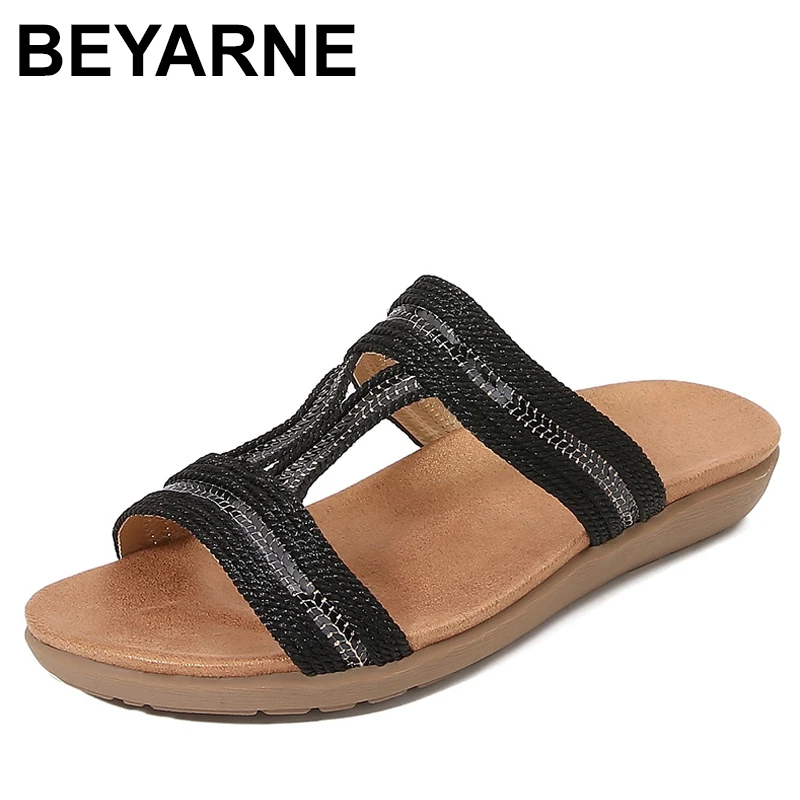 

Women Flats Slippers Luxury Woman Sneakers Rome Casual Crystal Fashion Round Toe Gold Summer Footwear