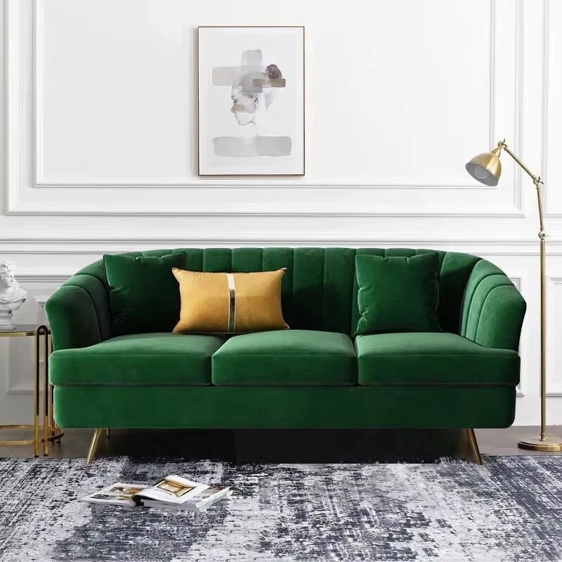 Light luxury folding metal sofa Modern single double combination sofa chair