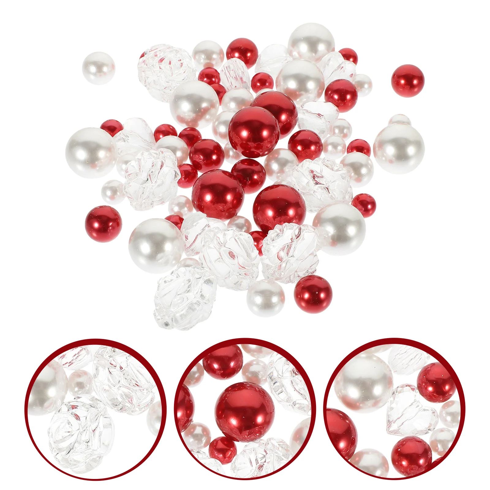 

94Pcs Floating Pearl Beads Vase Filler Fake Pearls for Wedding Cup Decoration Valentine's Day Vase Decor