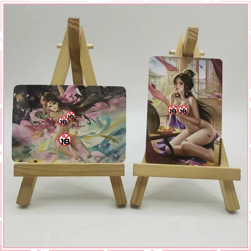 In Stock 2Pcs/set Legends of The Three Kingdoms Diaochan Cai Furen Married Woman Sexy Anime Girl Game Collection Cards Toy Gifts