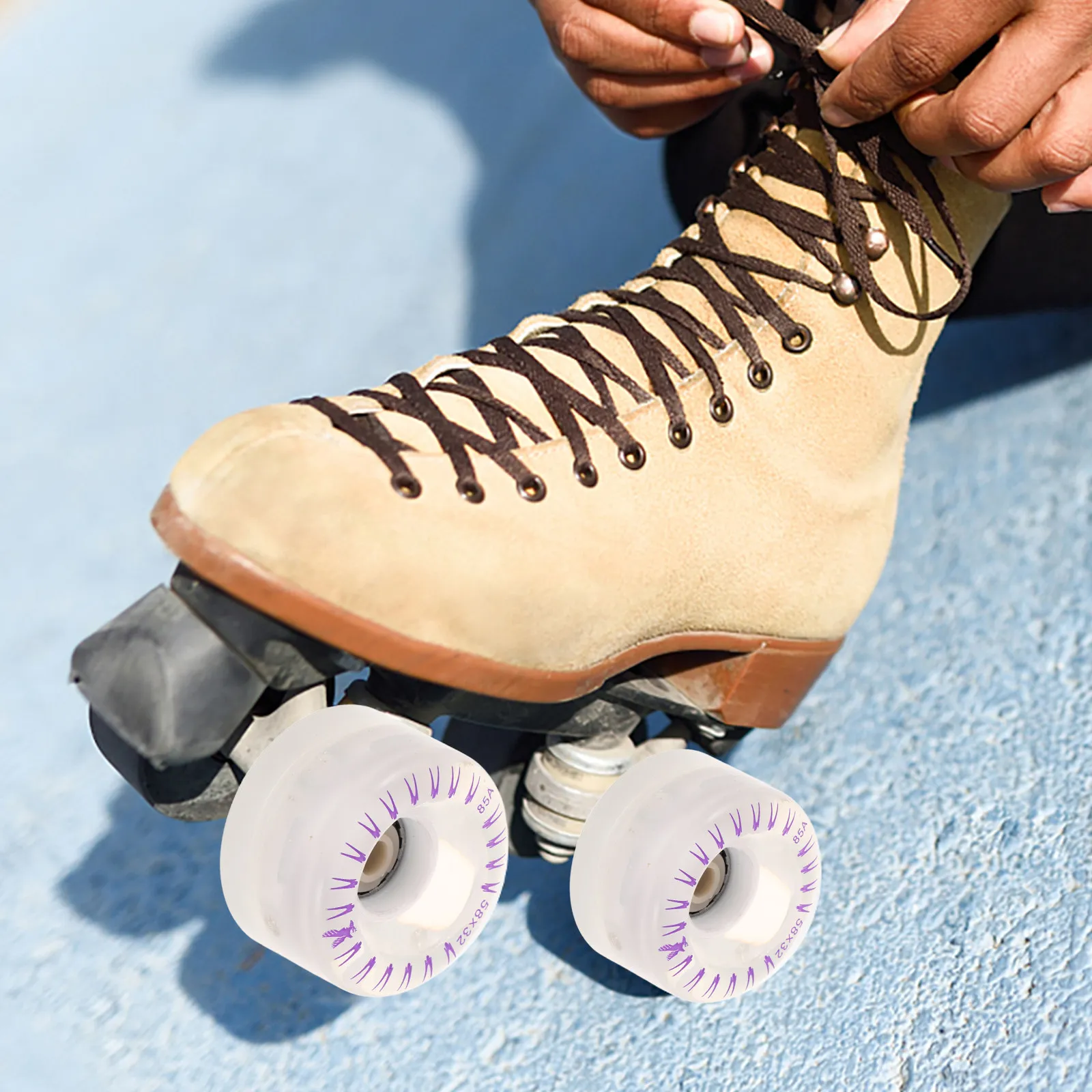 

2pcs Light Up Roller Skate Wheels Flashing Led Replacement Parts Double Outdoor Indoor Quad Skates Scooter Compatible