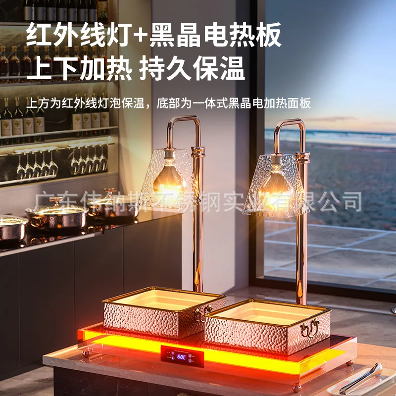 Food Warmer Lamp Heating Three-Head Warmer Table Catering Buffet Food Warmer Lamp