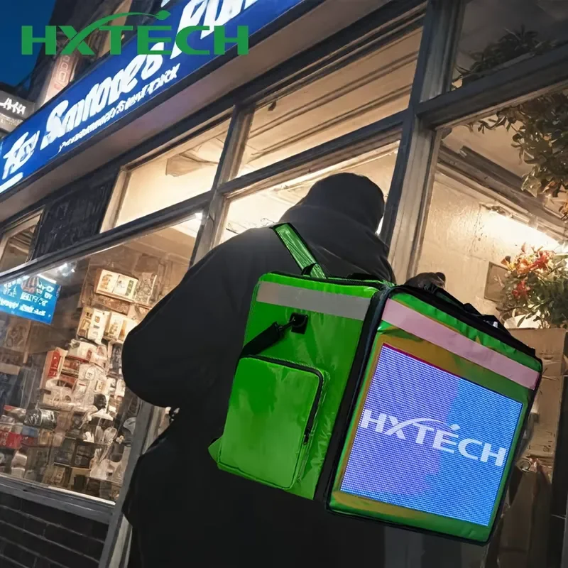 10 Colors Available Plastic LED Bike Delivery Box Waterproof Oxford Fabric Food Delivery Box