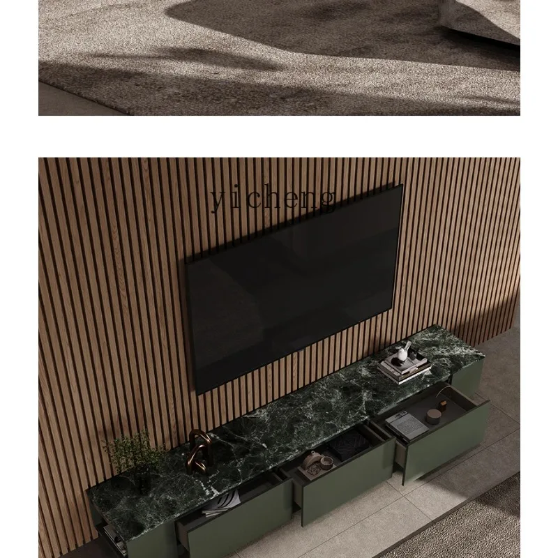 X5-18   marble living room household small apartment modern simple luxury stone TV cabinet light luxury wall floor cabinet