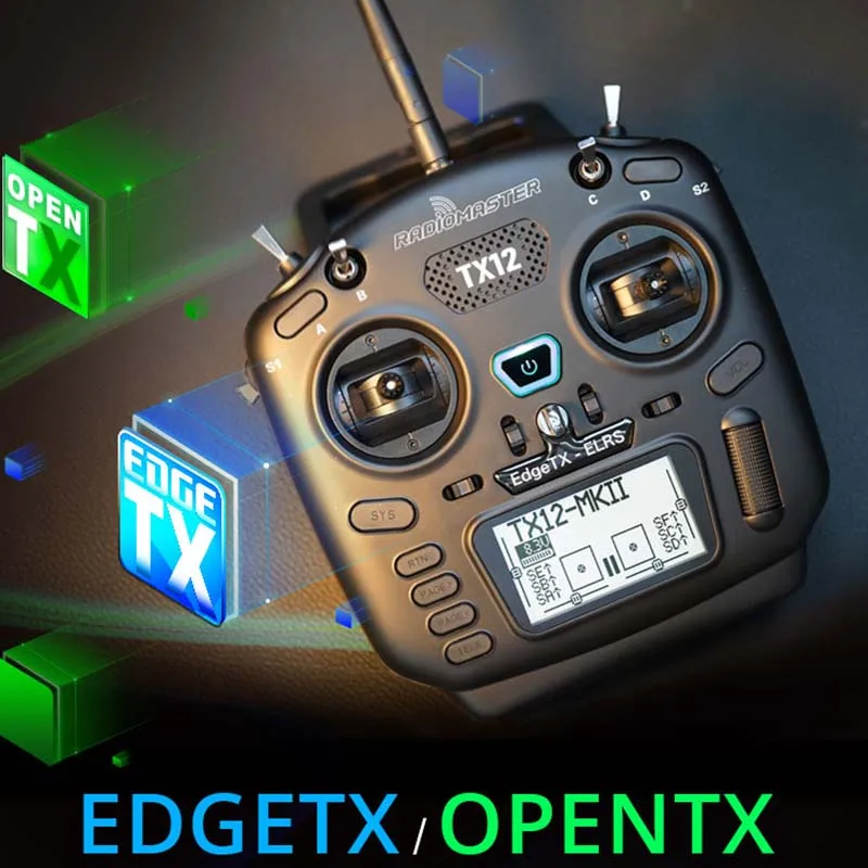 RadioMaster TX12 MKII ELRS EdgeTX OpenTX FCC LBT M2 16CH Hall Gimbals Multi-Module Compatible Radio Control Transmitter