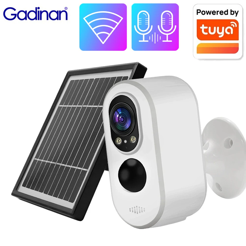 3MP HD Solar Low Power Smart Camera Outdoor Solar Panels Security Protect PIR Human Dection Color Night Vision +IR Two Way Audio