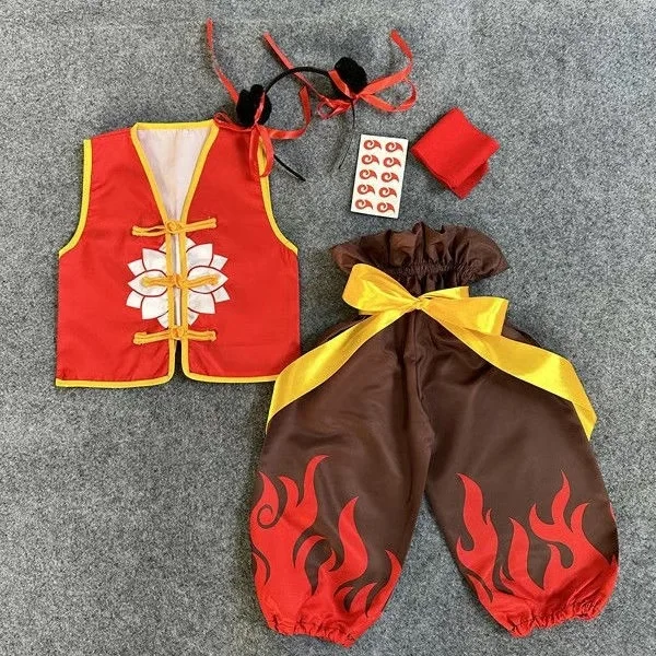 Children's Nezha Costume Set Magic Child Sea Clothes Boys Girls Cosplay Performance Anime Show Outfit Female Toddler