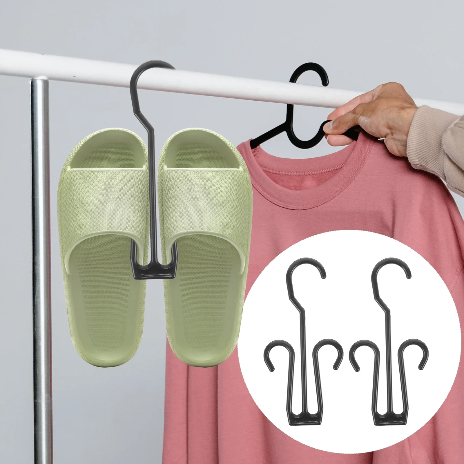 

20pcs Shoes Hooks Plastic Shoe Hangers For Home Multi-Functional Slipper Drying Rack Hanging Organizer Sturdy Design