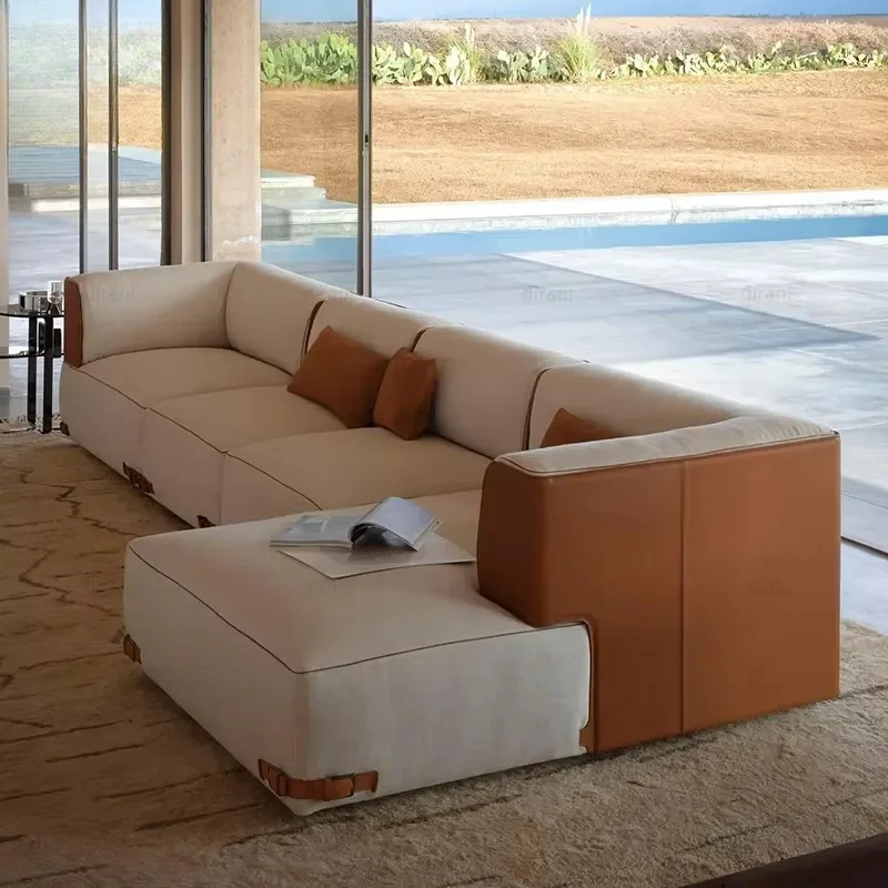 #Residence Penthouse Apartment Boutique Salon Urban Grand Elite Plush Thick Deep Wide Cushion Textured Fabric Upholstered Sofa