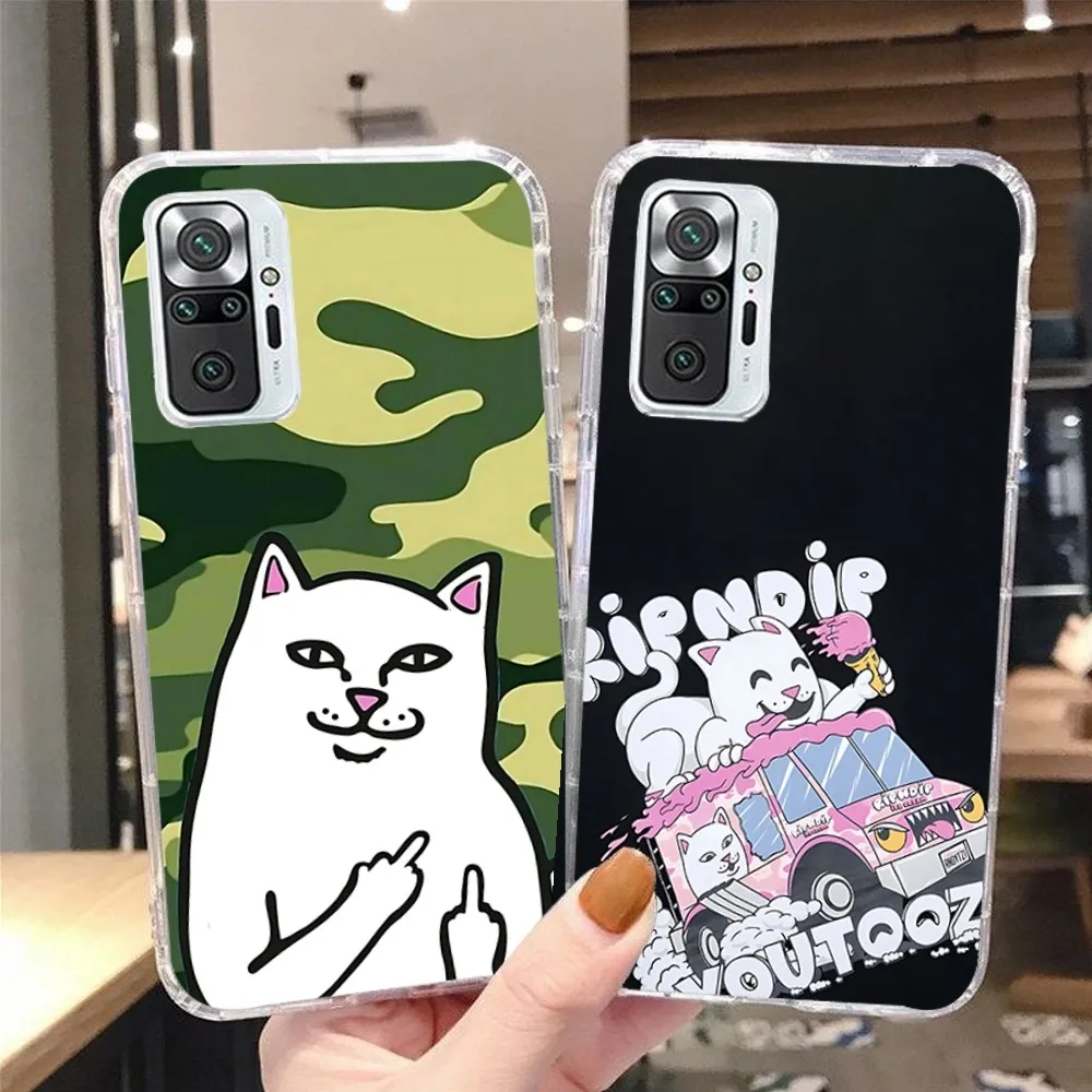 Чехол для телефона Cat B-RipndipS для Xiaomi 11 Redmi Note 11 5G 8T 9A 9 10T Note8Pro Note9 12SUltra черный чехол