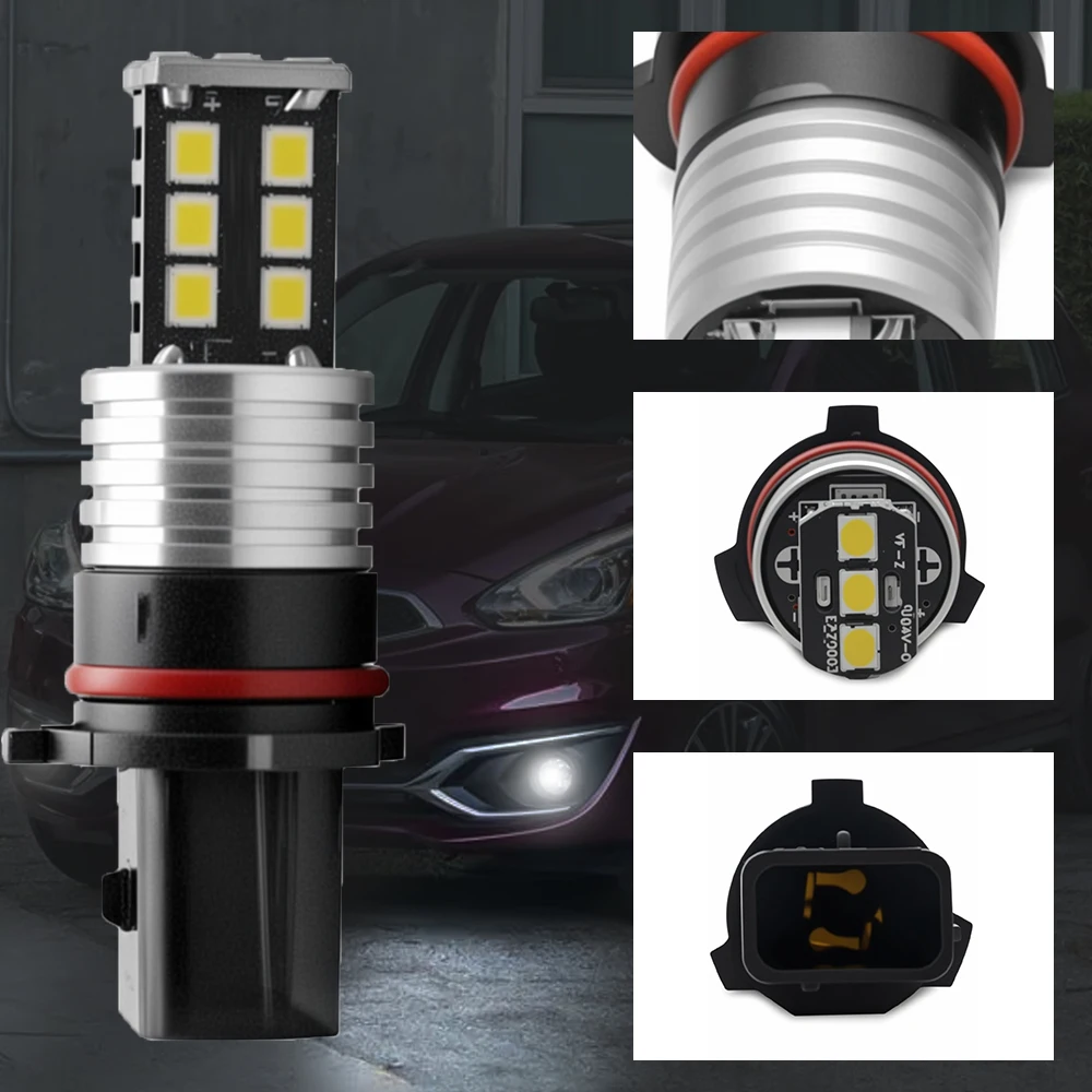 2pcs P13W Bulb LED Fog Daytime Running Light DRL For Audi A4 B8 Super Bright Car Light Fittings LED Fog Light Bulbs