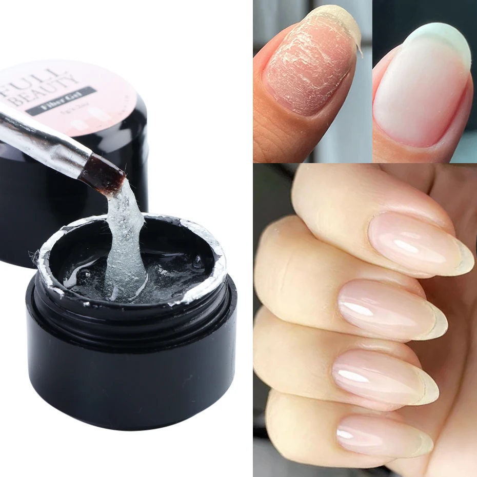 Fiber Gel for Broken Nails Repaired Extending Crystal Silk UV Fiberglass Gels Nail Art Manicure Transparent Glue Supplies BE1520