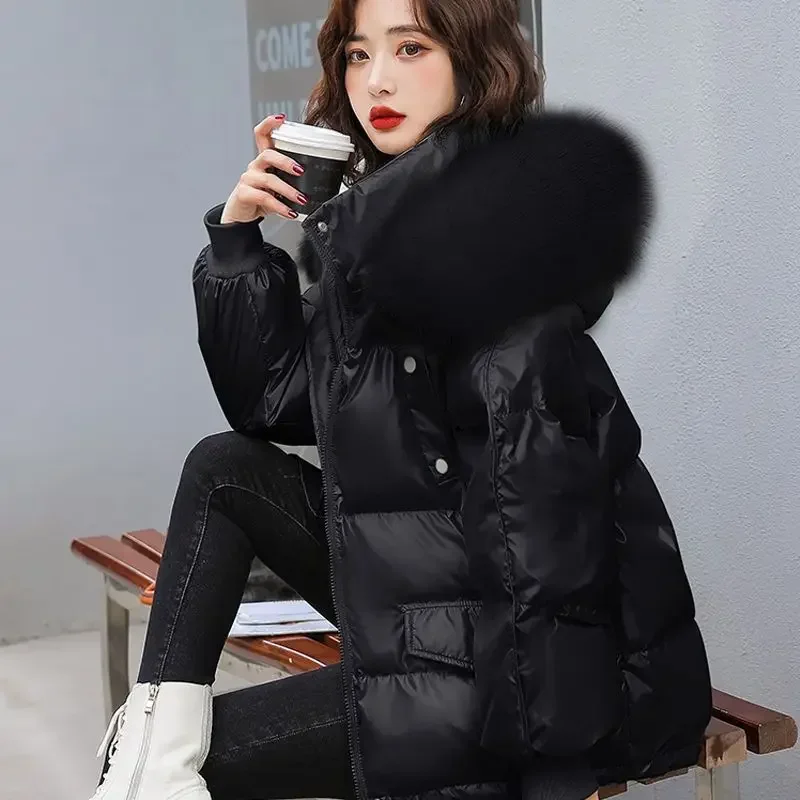 New White Duck Down Jacket Female Authentic Short Fashion Foreign Air Loose Bright Face Wash Thick Bread Suit Winter Coats Women