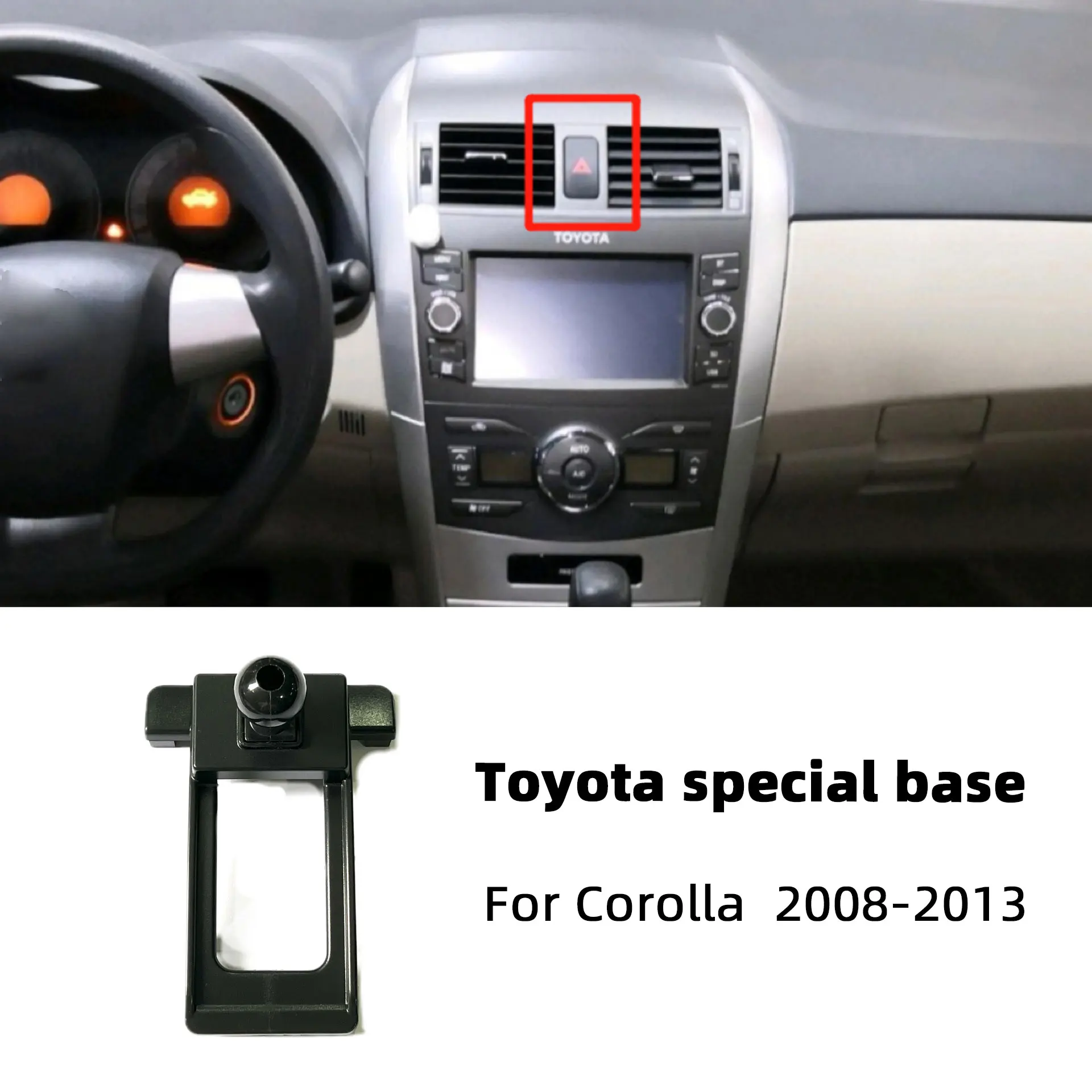 

Interior Phone Holder Base For Toyota Corolla Camry CHR RAV4 Avalon Prado Highlander 4RUNNER Without Bracket Car Accessories