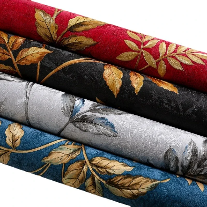 

Ретро обои, американские пасторальные цветы, рулоны обоев для стен, ресторан, КТВ, бар, домашний декор, роскошные тисненные наклейки на стену