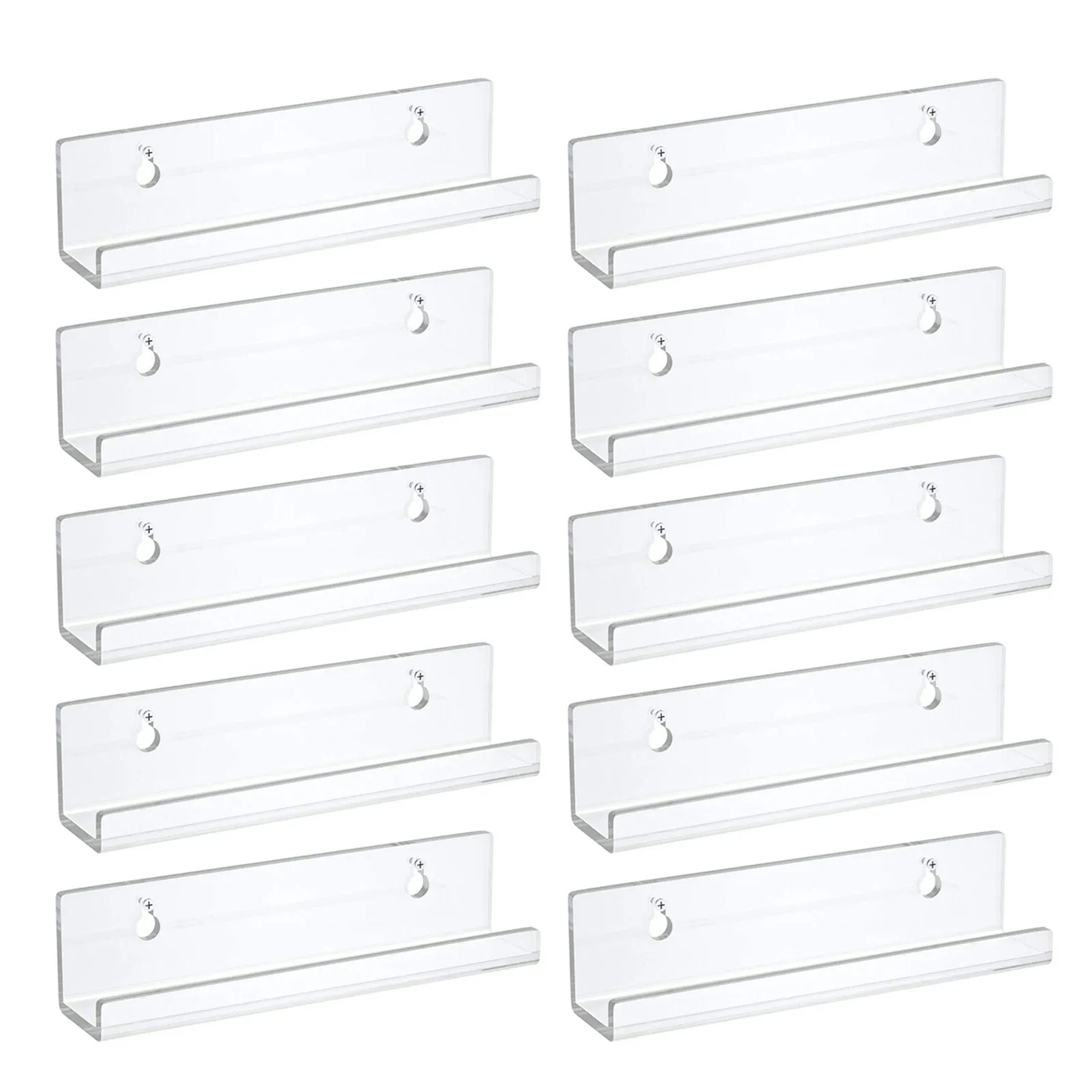 

Record Shelf Wall Mount 10Pcs Clear Record Display Shelves Acrylic Floating Shelves Acrylic Floating Shelves Record Holder