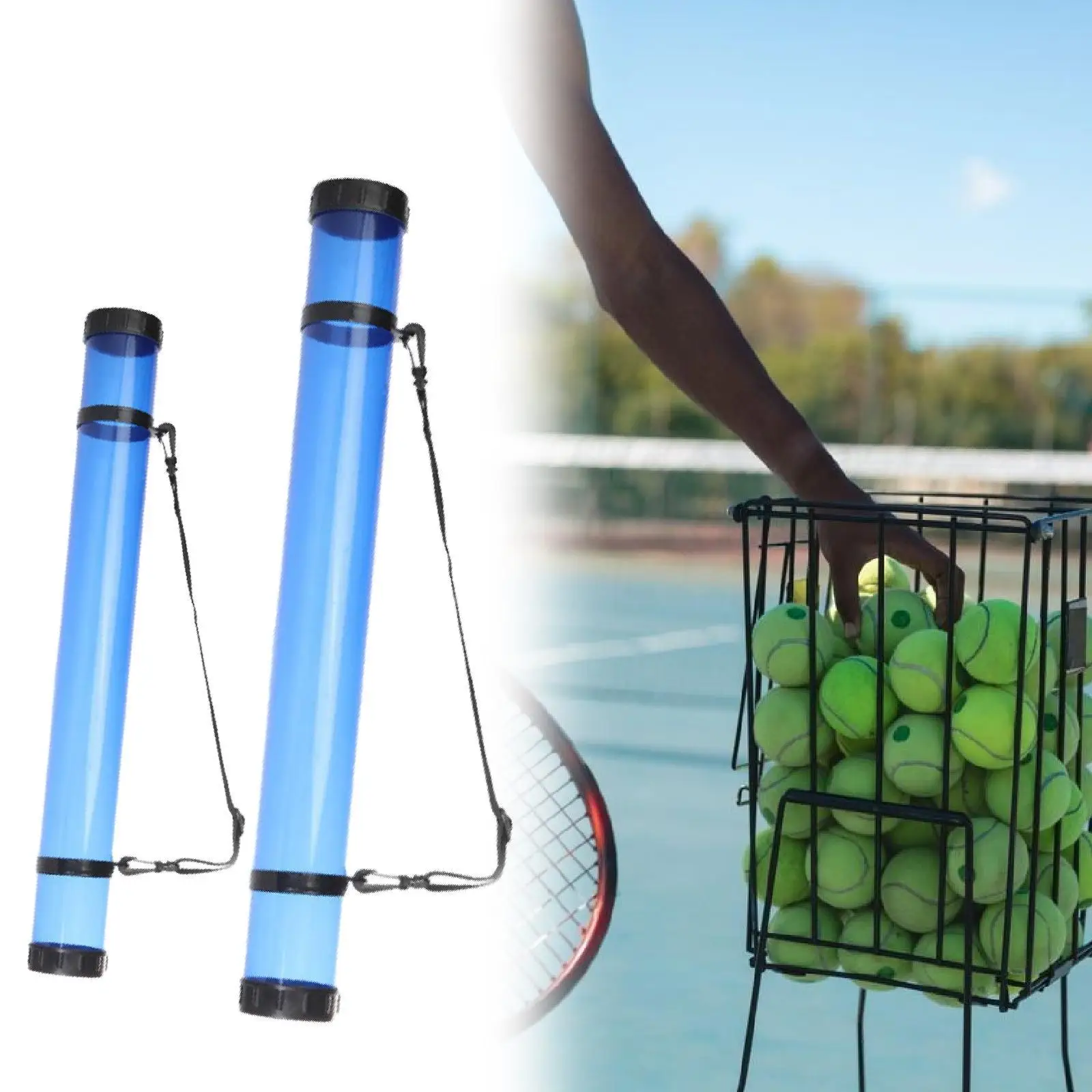 

Ball Retriever Picker Poster Tube Pickleball Tennis Pickup Tube for Instruction Courtside Competitive Games Outdoor Sports Gym