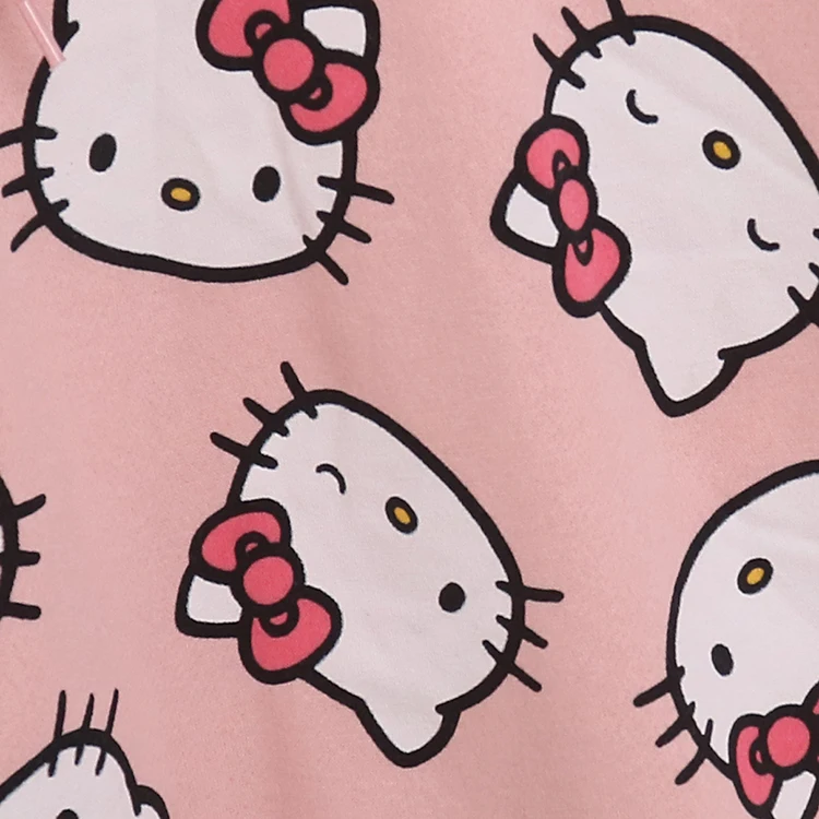 Cute Pink Cartoon Print Hello Kitty Hoodie Women\'s Loose Anime Hoodie Anime Hoodie hoodies women  winter clothes women