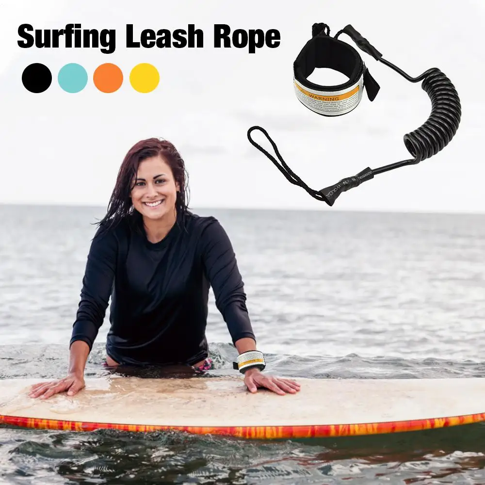 

Поводок для доски для серфинга из ТПУ, регулируемый спиральный ремешок на запястье, безопасные веревки для рук, аксессуары для доски для серфинга