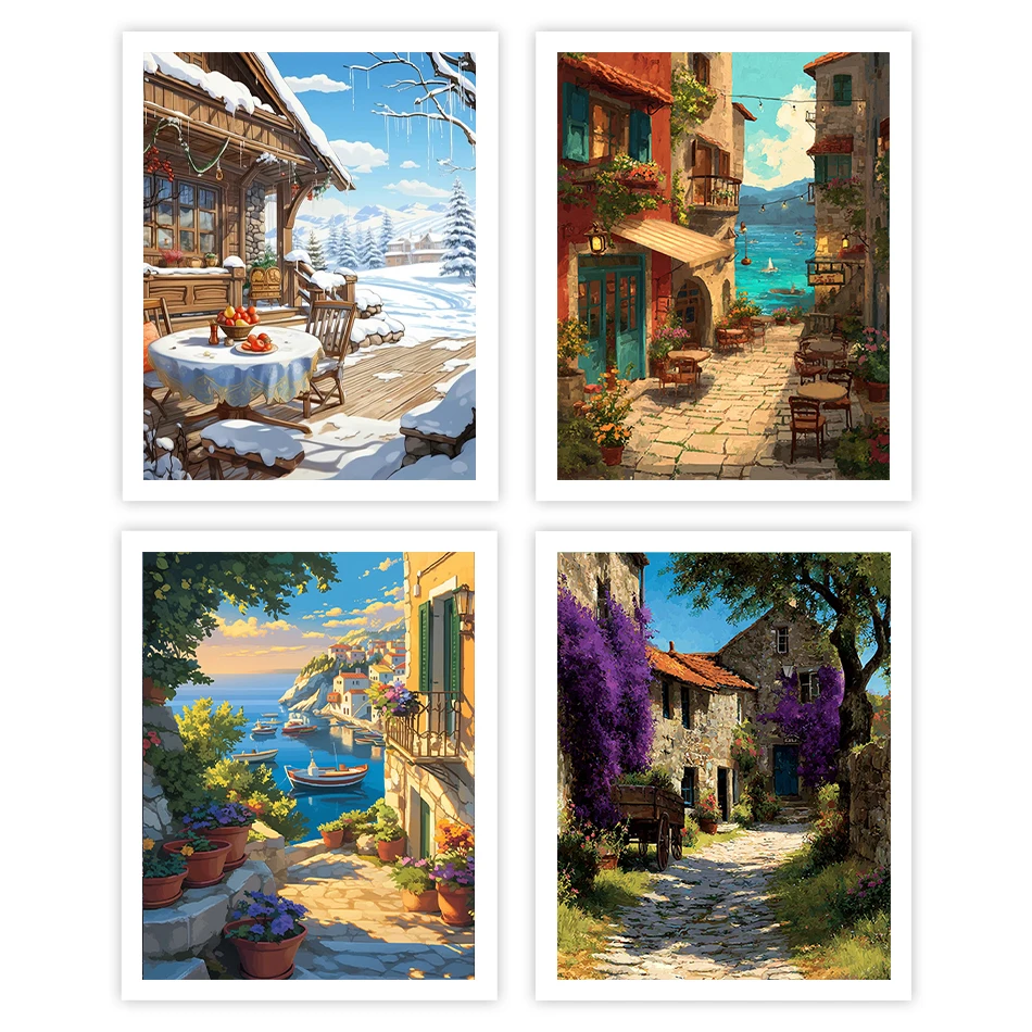 

GATYZTORY Painting By Numbers For Adults Acrylic Landscape Arts Crafts Drawing Framed Wall Art Modern hobby Set Home Decor Items