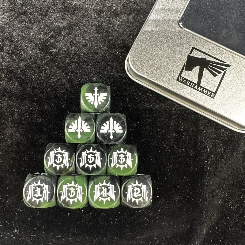 

Dark Angel Warhammer Dice Game Peripheral Collectible Toy Iron Box Multi-Legion Style 16mm
