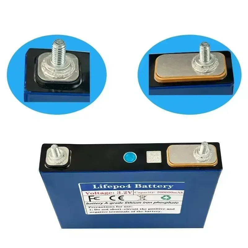 LifePO4 Rechargeable Lithium Iron Phosphate Battery Off Grid Solar System 200Ah 3.2V Suitable for Ships Golf Carts UPS Motor