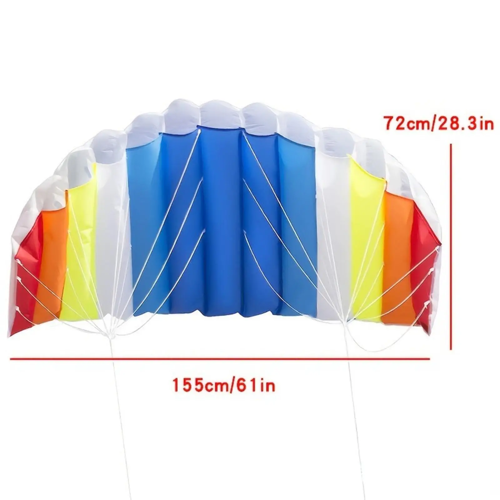 Pára-quedas dublê kite parafoil power kite linha dupla engraçado macio enorme treinamento