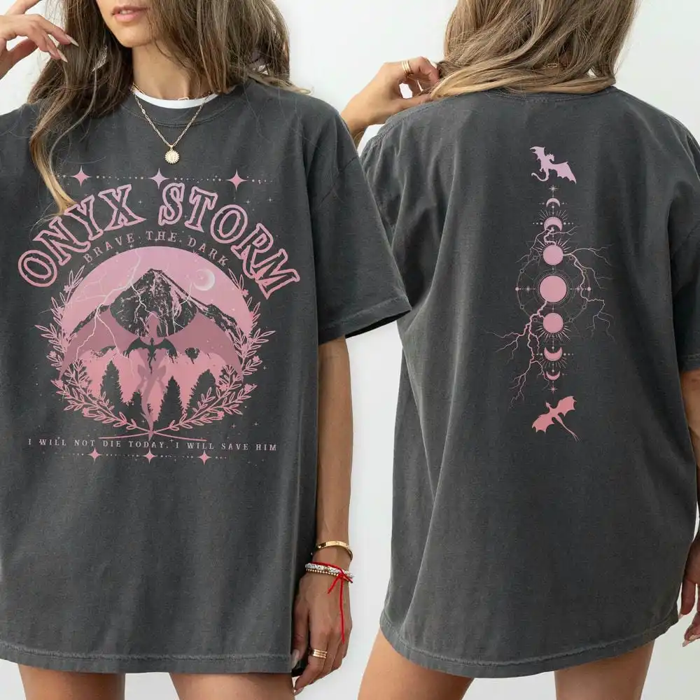 Women Retro Onyx Storm Shirt Xaden Riorson Fourth Wing Merch Tee Bookish Tee Apparel Romantasy Y2K Top Daily Trendy Streetwear