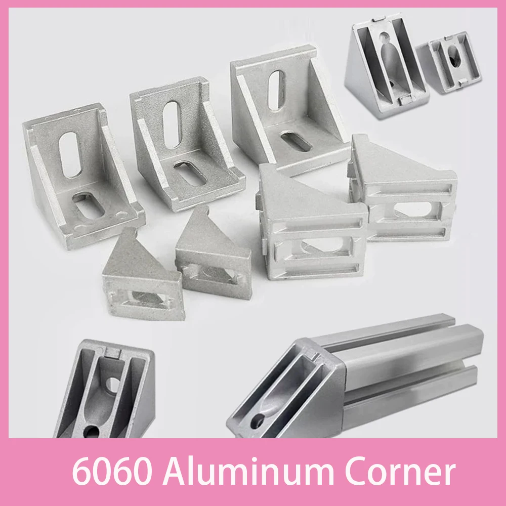 1Pcs Aluminum Profile 6060 Aluminum Corner L Shape 90 Degr Right Angle Angle Bracket Support Connector Extrusion Industrial