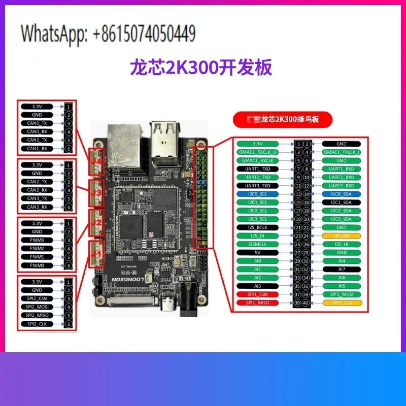 Loongson 2K300 development board, Loongson competition development board, Loongson 2K300 core board