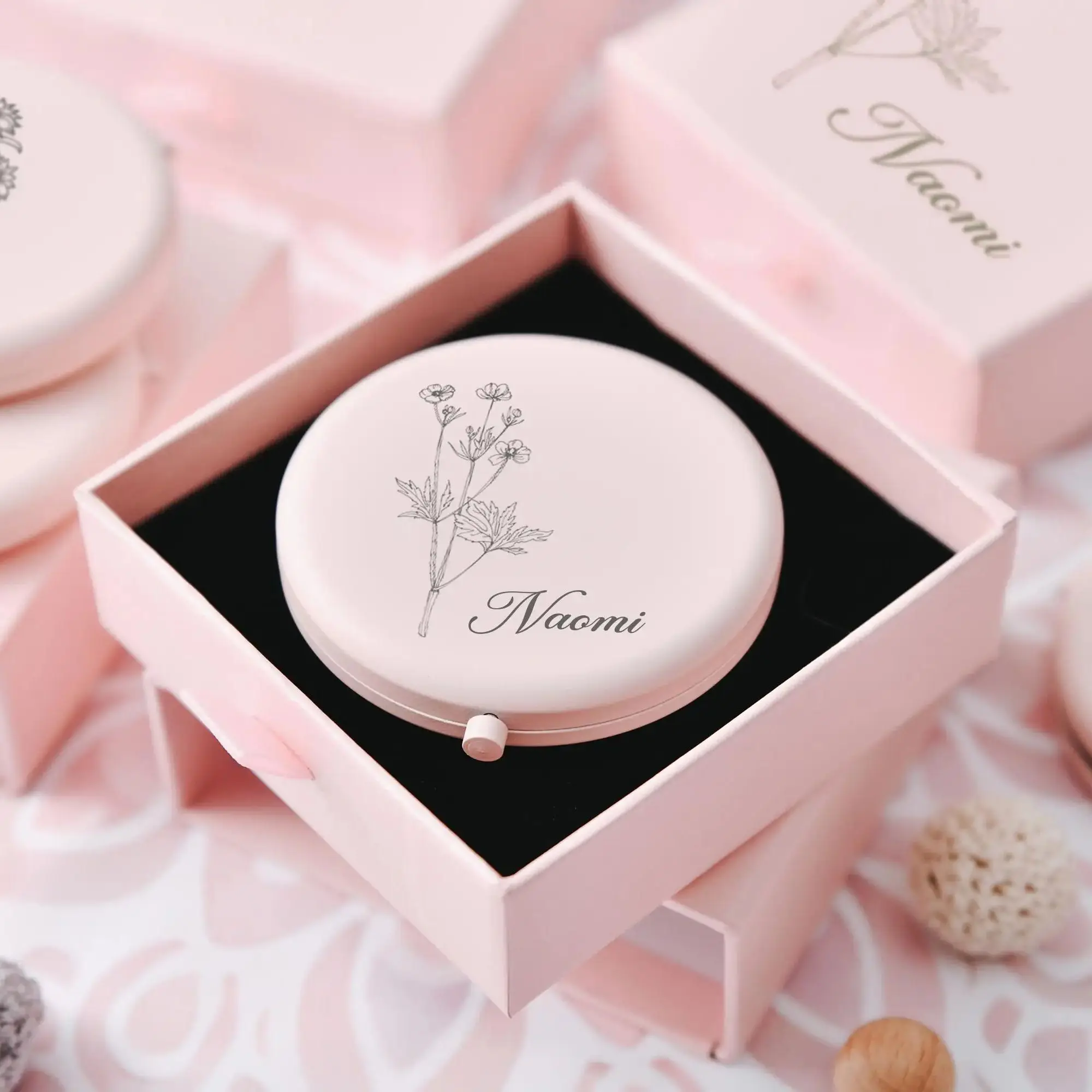 Personalized Compact Mirror Custom Engraved Makeup Mirror Bachelorette Party Gifts Wedding Favors For Guests Bridesmaid Gift