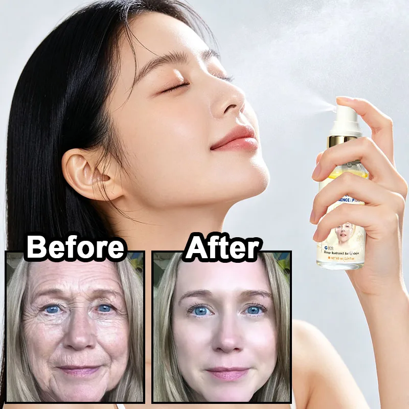 POZOAMIS 60ml Large-Capacity Anti-Aging Spray Instant Anti-Wrinkle Serum: Instantly Firms Lifts Diminishes Fine Lines Repairs Dark Circles Under-Eye Bags Provides Powerful Brightening Hydration—Dermatologist-Tested