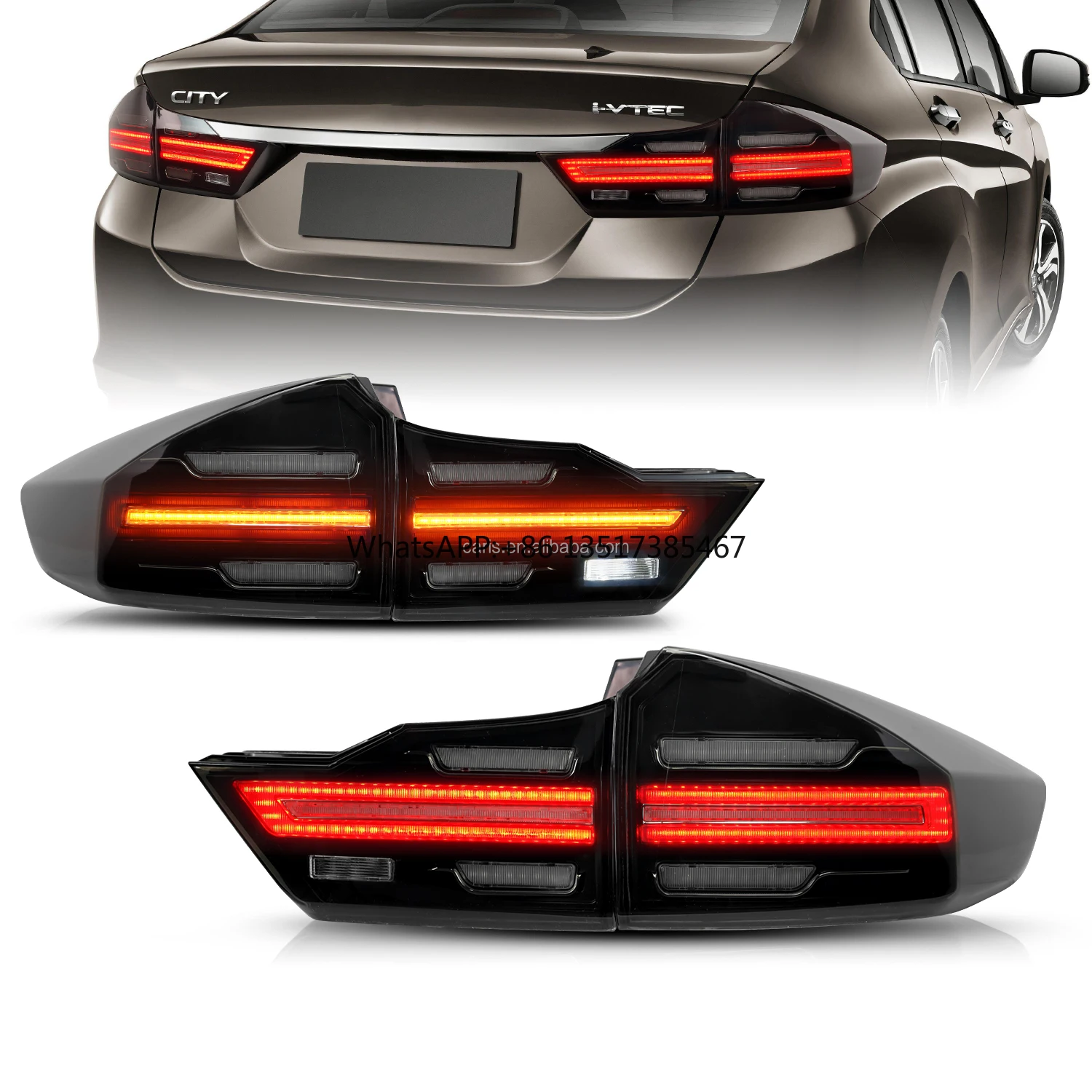 

Archaic New Design Taillight for honda City Tail Lamp with Dynamic Turning signal 2016 2018 2019 2020 City Tail Light
