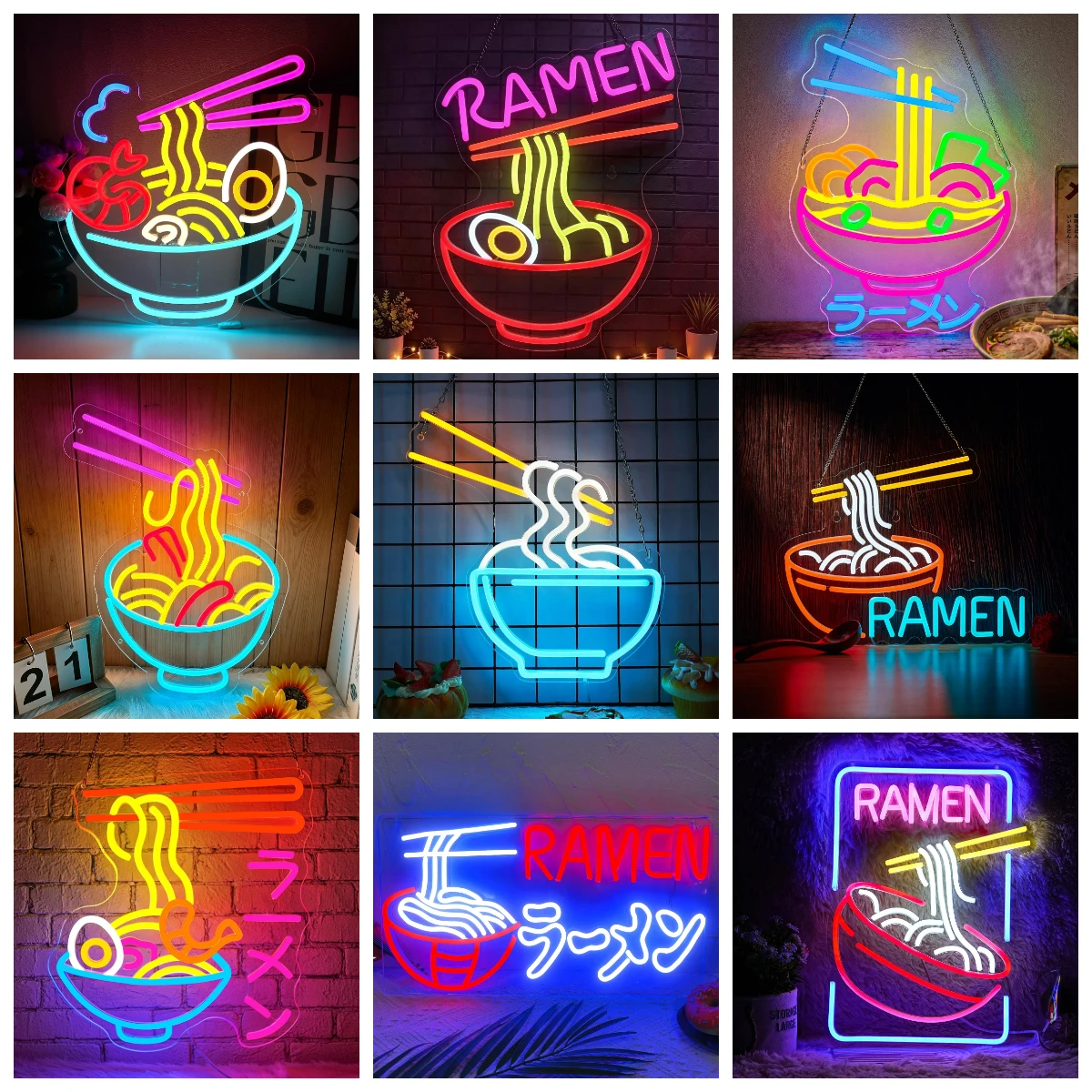 Kitchen Decor Lighting - Ramen Neon Sign Japanese Noodle Bowl