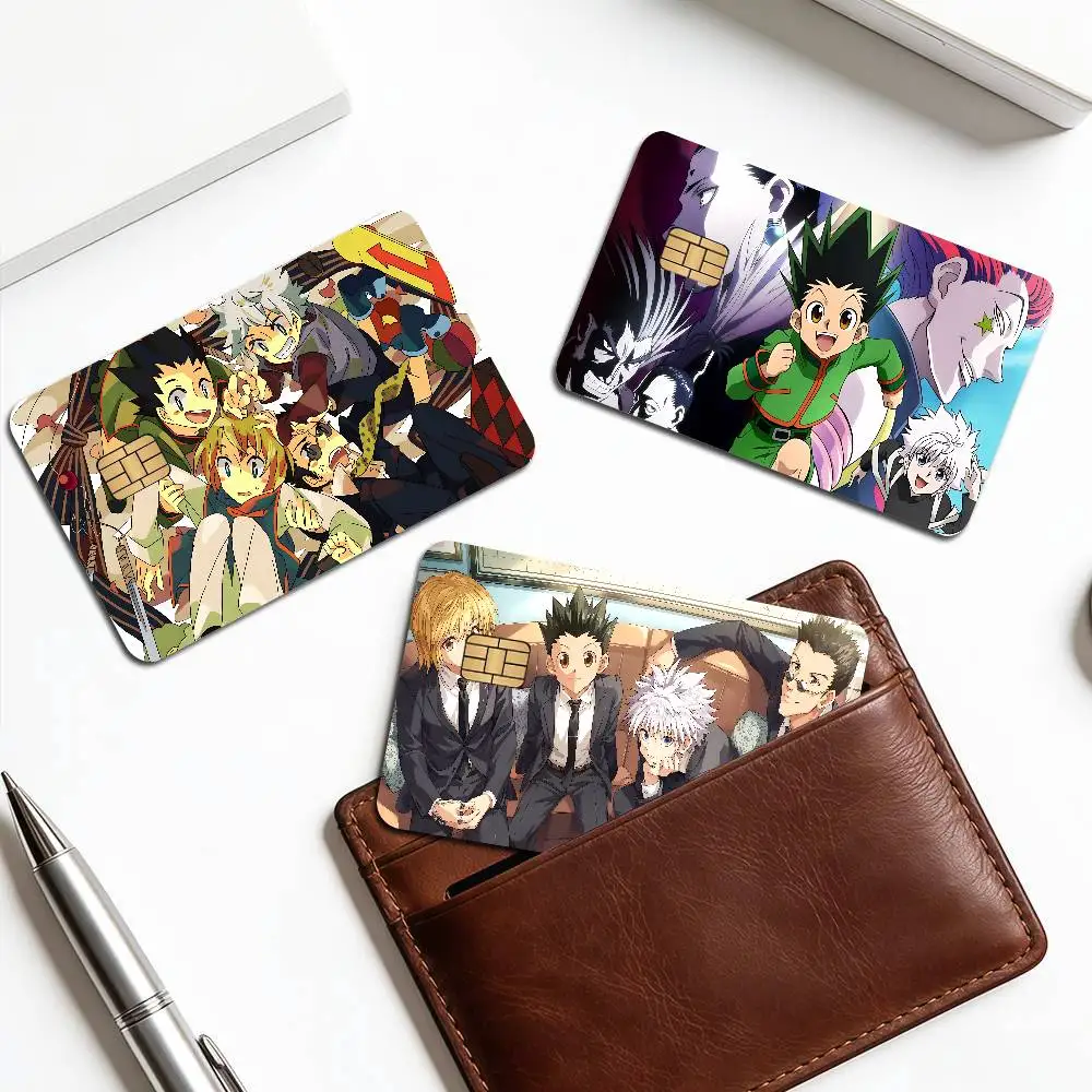 Anime H-Hunter X H-H-Hunter Credit Card Skin Stickers No Adhesive Residue Water Proof for VISA Credit Card Subway Access Card