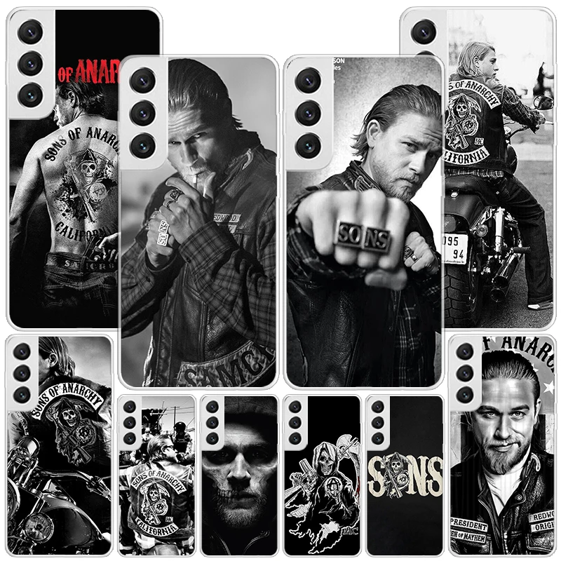 Sons Of Anarchy Black Phone Case For Samsung Galaxy S24 S25 Ultra S23 S22 S21 Plus S20 FE S10E S10 + Personalized Print Cover S2