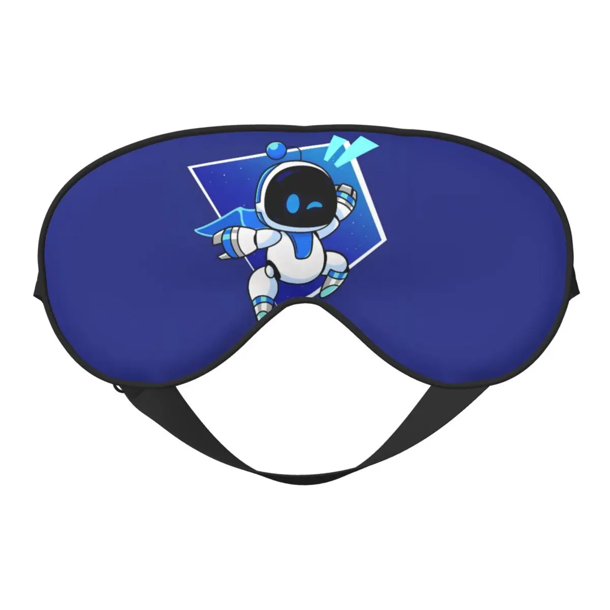 

Custom A-Astros Soft Travel Eye Masks Two Side Blindfolds Adjustable Space Robot Design Block Out Light Eye Patch For Office