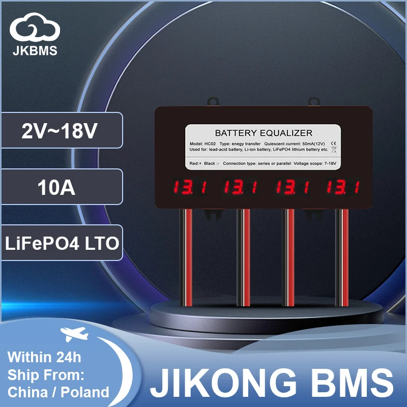 

GIANTKEY BMS Smart Battery Equalizer 10A Current Active Voltage Balancer Li li-ion lifepo4 LTO Lead Acid Battery LED Display