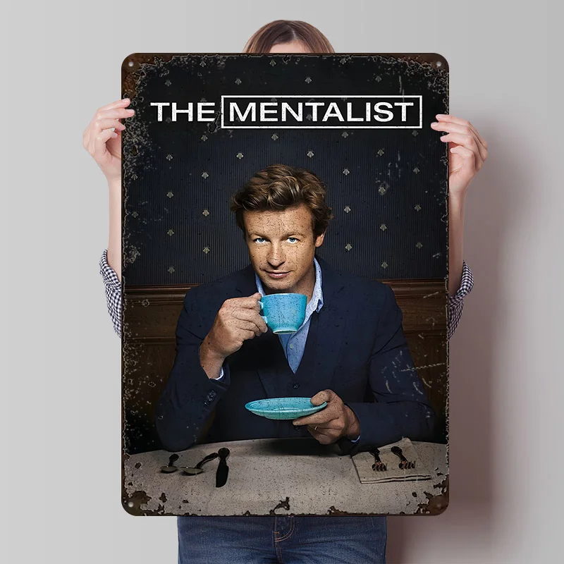 The Mentalist TV Show Metal Poster Customized Wall Art Retro Vintage Metal Tin Signs for Mancave Decoration Room Office Decor