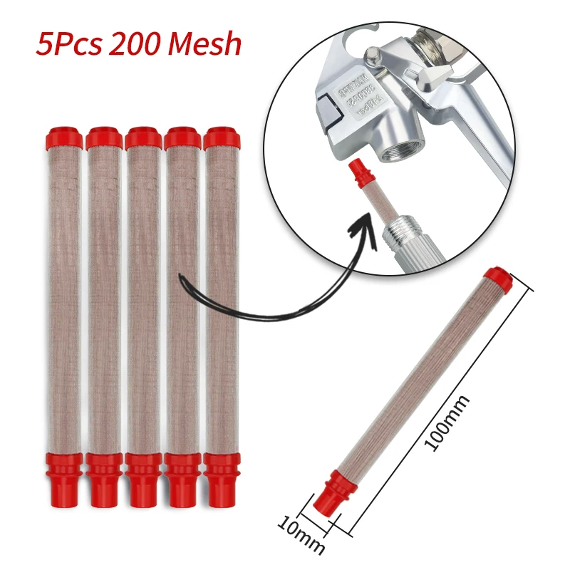 5/10/20 sztuk filtr pistolet 30/50/60/100/200 Mesh maszyna rozpylająca akcesoria Airless filtr Airless farby części