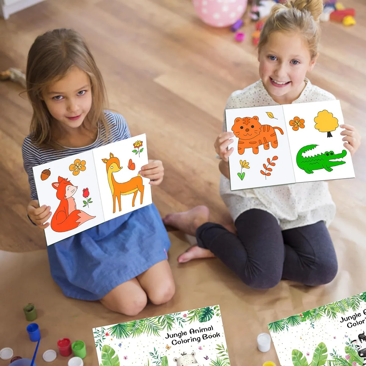 كتاب تلوين حيوانات الغابة DIY، كتاب جرافيتي ملون كرتوني، كتاب رسم، هدية عيد ميلاد رائعة للأطفال