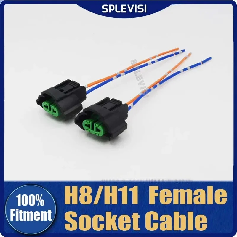 Ampoule de brouillard à faisceau haut et bas, queue de overfemelle, H11, H8, deux SFP, lumière de sauna, remplacer le connecteur OE, accessoires d'automobile 138, 2 pièces