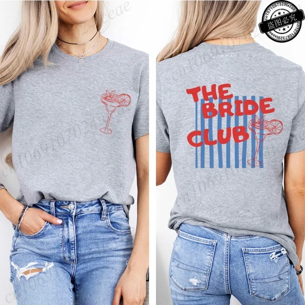 The Bride Club Junggesellinnenabschied T-Shirt Damen Retro Grafik T-Shirt Brautmode Brautjungfern-Team Top 2026 Hochzeitsoutfit – Detail 7