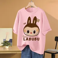 Anime LABUBU Print T Shirt  student street sports casual T-shirt