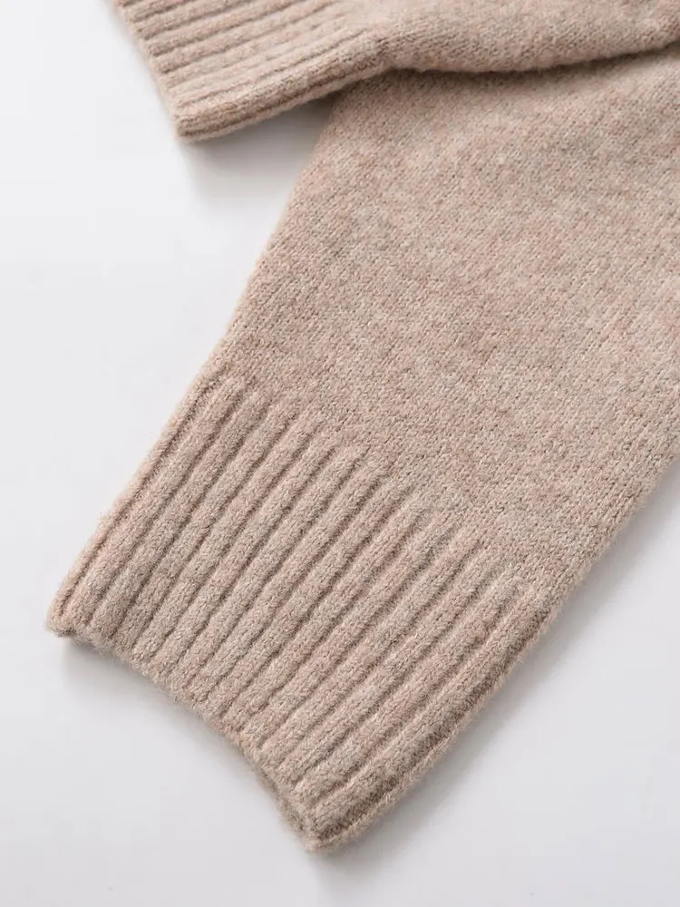 เสื้อสเวตเตอร์ผู้หญิงลำลอง NLZGMSJ แบบเรียบง่าย คอกลม แขนยาว ถักนิตติ้ง แฟชั่นใหม่ 2025 สำหรับฤดูใบไม้ร่วงและฤดูหนาว เสื้อสเวตเตอร์ที่เข้าได้กับทุกชุด