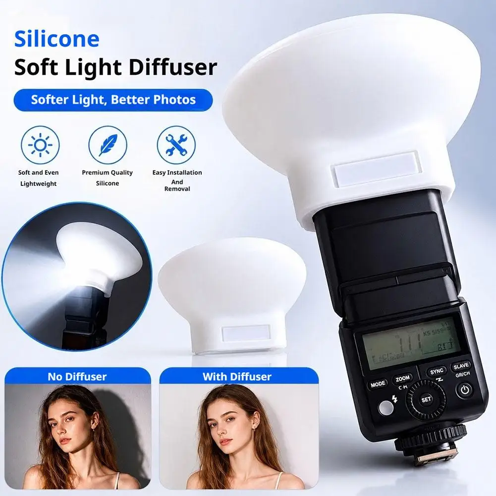Pour Godox IT32 TT350 V350 V480 – Diffuseur de flash portable en silicone souple pour photographie – Boîte à lumière douce pour éliminer les ombres dures