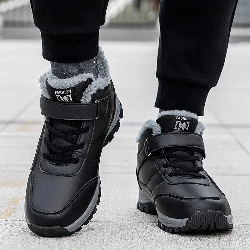 

Men's Outdoor Snow Boots Comfortable with Short Plush Winter Warm Men's Boots Outdoor Casual Sneakers Men's Boots