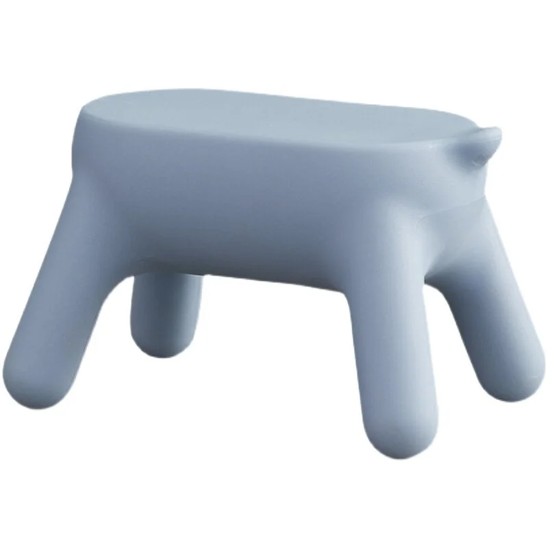 & Fashion Personality Nordic Mini Plastic Bench Thick Durable Anti-slip Short Stool for Home Living Room