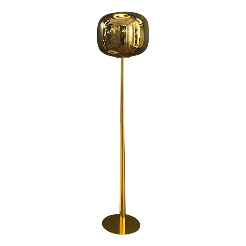 Modern gold metal with gold glass shade industrial Bedroom Room Art standard Lamps floor lamp classic