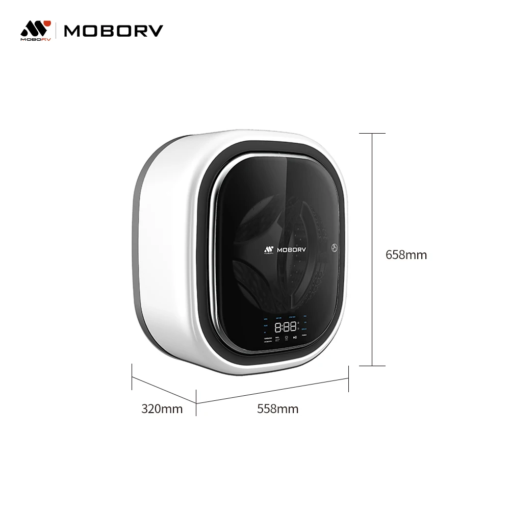 MOBORV MOTORHOME RV CARAVAN APPLIANCE ACCESSORY Automatic Mini Wall-Mounted Front Load Stainless Steel Washing Machine Dryer